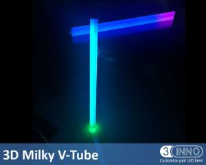 RGB LED tubo tubo verticale 3D DMX latteo tubo verticale tubo LED luce 3D portò Meteor nevicata LED luci LED Meteor tubo Madrix compatibile con luci LED verticale